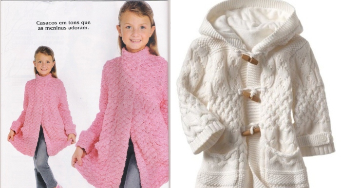 Пальто вязаное спицами: выигрышно и оригинально