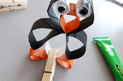 Поделка из  картона - пингвин