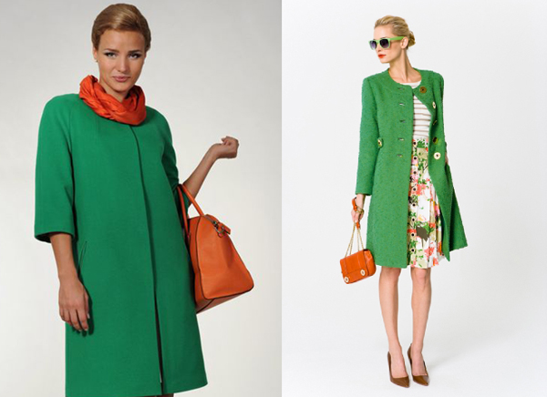 Модный акцент: с нежели  носить зеленое пальто?