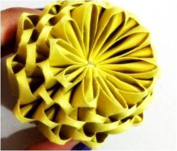 Модульное оригами: негрубый 3D цветок