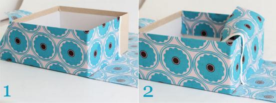 Как обшить коробку тканью