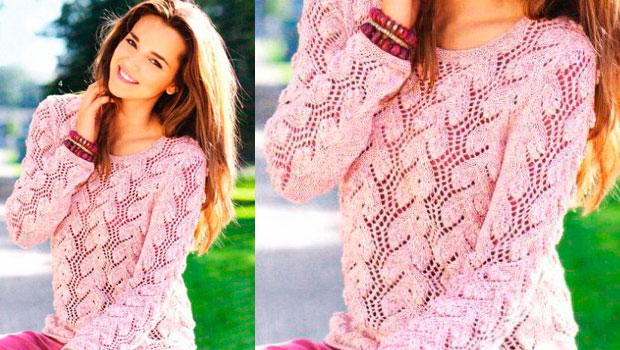 Пуловер дамский спицами: модно и актуально